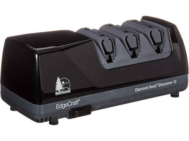 EdgeCraft Sportsman M12 Three Stage Diamond Hone Knife Sharpener Black