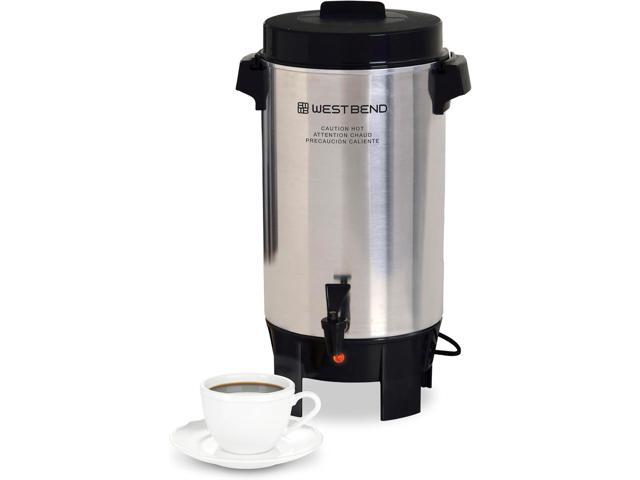 West Bend 42 Cup Coffee Urn Highly-Polished Aluminum 58002