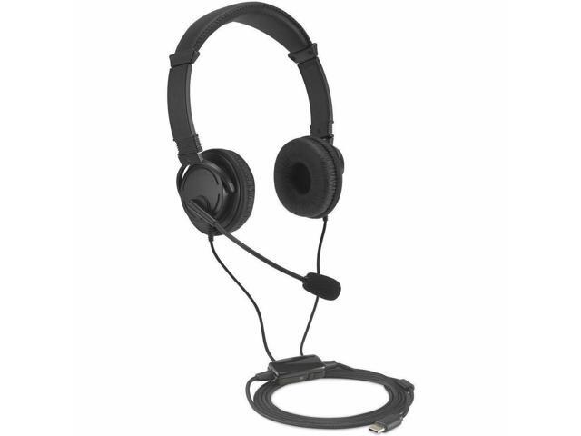 Kensington Classic EQ USB-C Headset with Mic and Volume Control, 6 ft (1.8m) Nylon Braided Cord, for School, Kids, Adults, Padded Adjustable Headband,