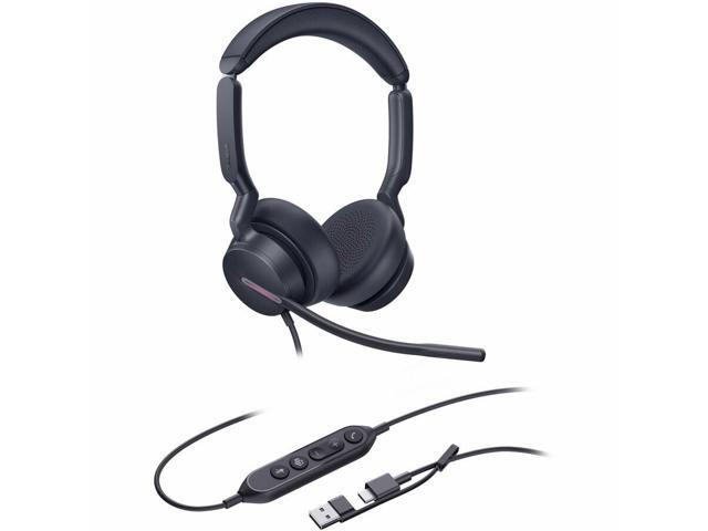 Yealink UH46 Dual UC USB-C/A - USB Professional Wired Headset - USB-C and USB-A adapter included (1308183)