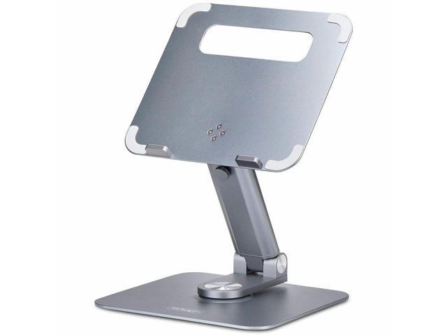 StarTech Telescopic Laptop Stand - 360 Swivel Base - Rotating Computer Riser for Desk - Adjustable Height and Tilt - Max 11lb/5kg - Aluminum Build...