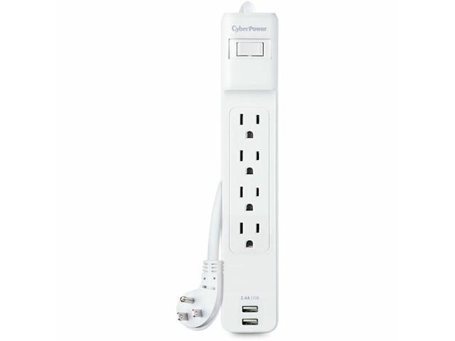 Cyberpower P403urc1 P403urc1 Home Office Surge-protector 4-outlet Power Strip With 2 Usb Ports, 3-foot Cord