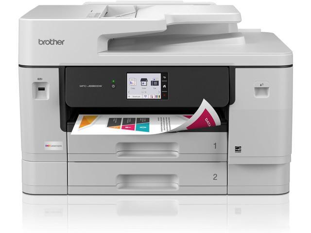 Brother - INKvestment 6960 Wireless Color All-in-One Inkjet Printer with 11”x17” capabilities/2 Paper Trays (MFCJ6960DW) - Gray - image 8