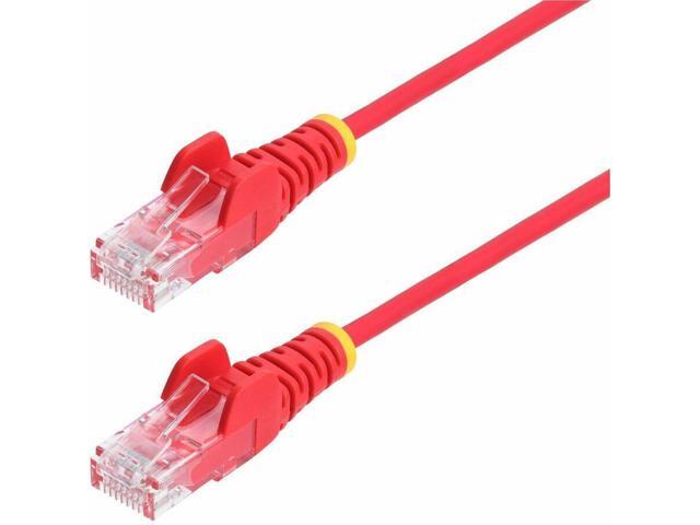 StarTech 15ft Red Slim CAT6 Ethernet Cable, Snagless RJ45, LSZH, 28AWG Pure Bare Copper, Slim Network Patch Cable/Cord