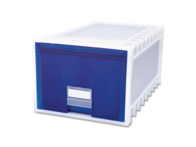 Storex Archive Storage Drawers Letter 15.3x24.25x11.38' Blue/White 61104U01C
