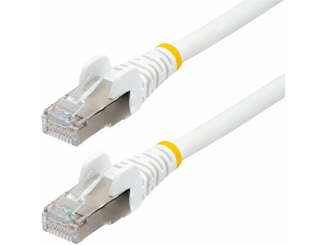 StarTech 1ft CAT6a Ethernet Cable - White - Low Smoke Zero Halogen (LSZH) - 10GbE 500MHz 100W PoE++ Snagless RJ-45 w/Strain Reliefs S/FTP Network...