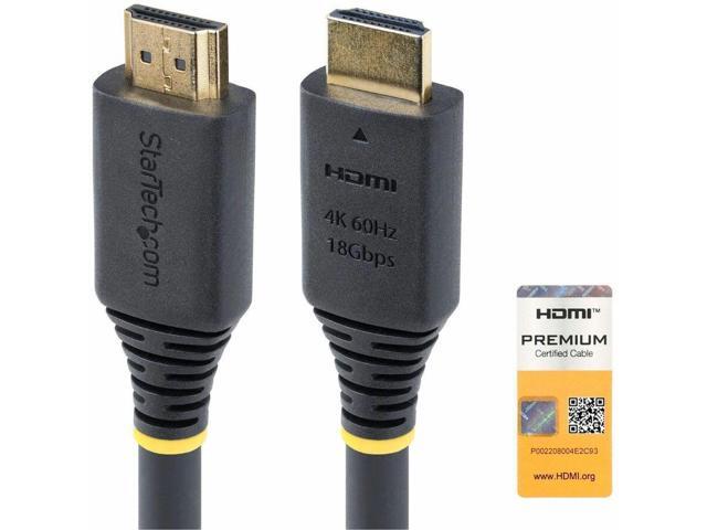 StarTech 25ft Premium Certified High Speed HDMI 2.0 Cord for TV/Monitor/Display