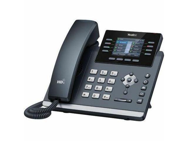 Yealink SIP-T44W - WI-Fi IP Phone - 12 VoIP Accounts. 2.8-Inch Color Display. Dual-Port Gigabit Ethernet, PoE, Power Adapter Not Included
