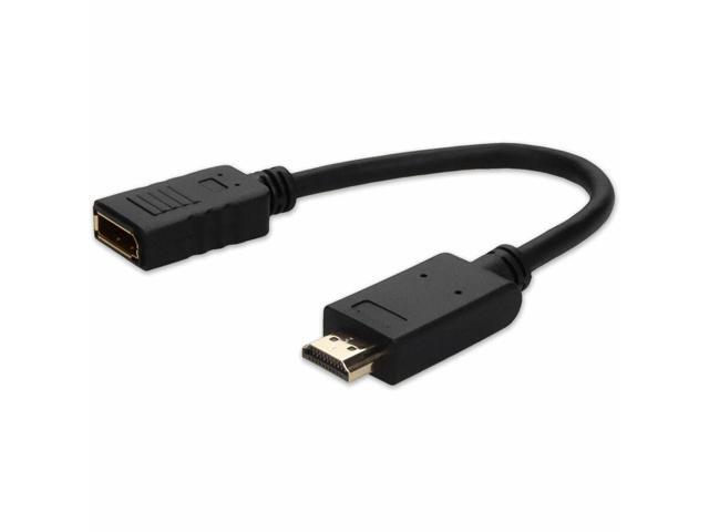 Addon 8in DisplayPort Female to HDMI Male Black Adapter Cable HDMI2DISPLAYPORT