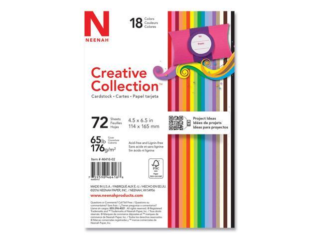 Neenah Creative Collection Premium Cardstock 65lb 4.5x6.5 Assorted Colors 72/Pk