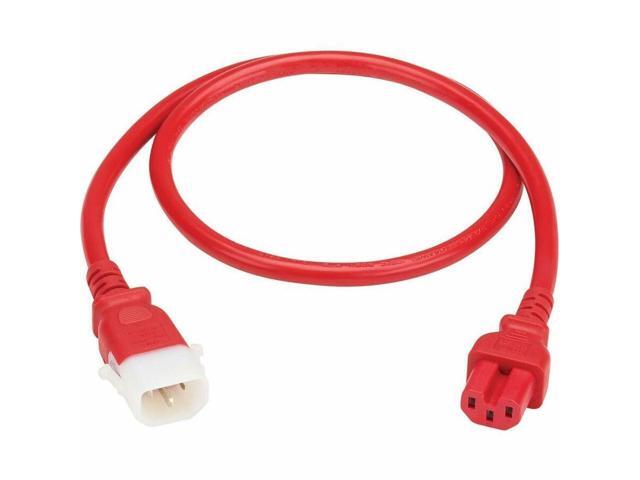 Eaton Tripp Lite 6ft PDU C15 to P-Lock C14 Heavy-Duty Power Cords Red 6 Pack