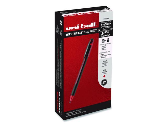 Uniball Jetstream 101 Hybrid Gel Pen, 1mm, Red Ink, Dozen 1768013