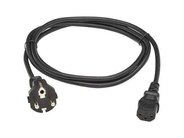 PDU POWER CORD, SCHUKO TO C13 - 10A, 100-250V, H05VV-F, 2 M (6.6 FT.), BLACK