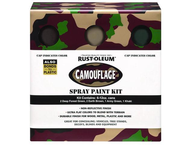 Camouflage 2X Ultra Cover Assorted Spray Paint Kit Assorted Colors 12 oz Aerosol Can 6/Carton 269038
