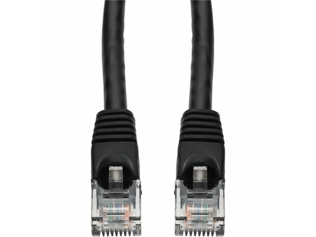 AddOn 25ft Black CAT6 PVC Ethernet Cable Snagless Bubble Boot RJ-45 M/M CAT 6