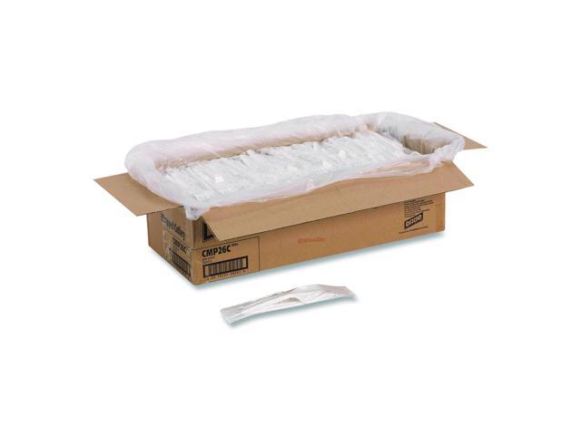 Mediumweight Polypropylene Cutlery Fork/Knife/Teaspoon Plastic White 250/Carton CMP26C