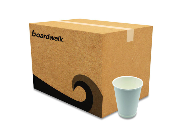Paper Hot Cups Double-Walled 12 oz White 500/Carton BWKDW12HCUP