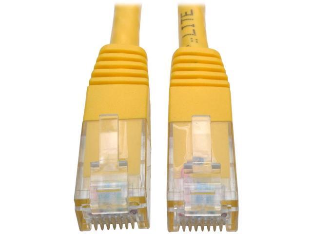 Tripp Lite 2ft Cat6 Gigabit Molded Patch Cable RJ45 M/M 550MHz 24AWG Yellow