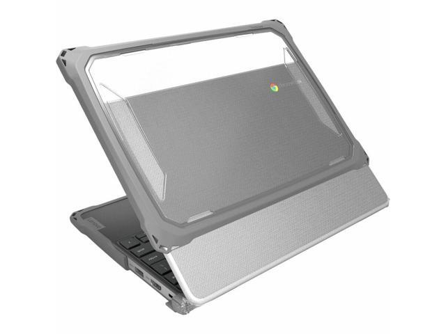 MAXCases Extreme Shell-F3 Slide Chromebook Case for Lenovo 500e G5 Chromebook Gray/Clear LNESF35EG5GRY