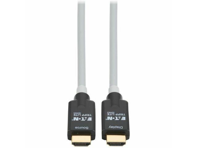 Eaton Tripp Lite series High-Speed Armored HDMI Fiber Active Optical Cable HDMI 2.1 8K 60 Hz 48 Gbps HDR M/M Black 20M