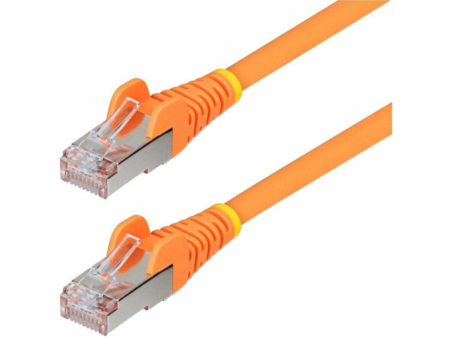 StarTech 20ft Orange CAT6a Ethernet Cable Snagless RJ45 10G 100W PoE S/FTP LSZH 27AWG Pure Copper 500MHz Shielded Network Cord