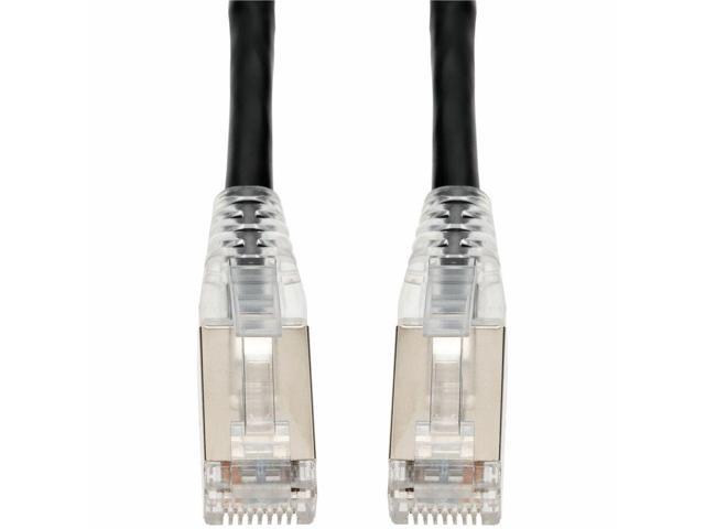 AddOn 50ft Black CAT 6 Shielded PVC Ethernet Cable Snagless Easy Clear Boot RJ-45 M/M