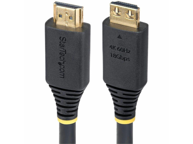 StarTech 5m 16.4ft High Speed HDMI Cable with Gripping Connectors 4K 60Hz/1440p 144Hz 18Gbps UHD HDMI Cord TPE Jacket
