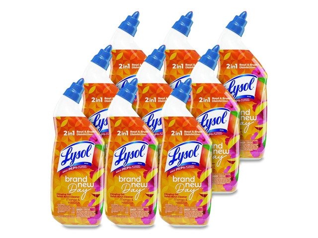 Clinging Gel Brand New Day Toilet Bowl Cleaner Mango and Hibiscus 24 oz Angle-Neck Bottle 9/Carton 1920062018