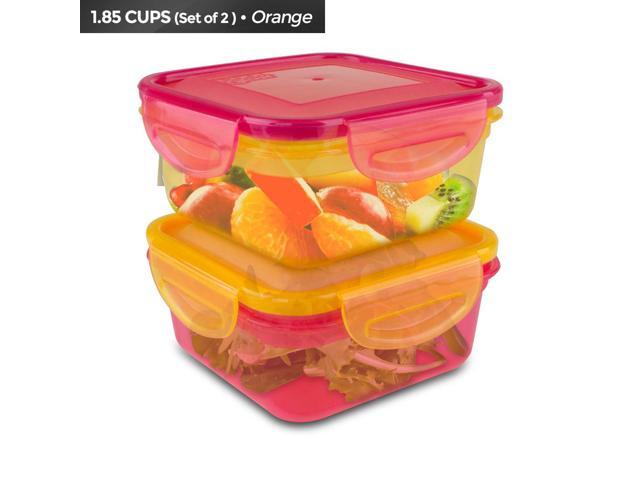 Cool Gear Air Tight Food Lunch Box Container 1.85 CUP BPA-free 2-Pack