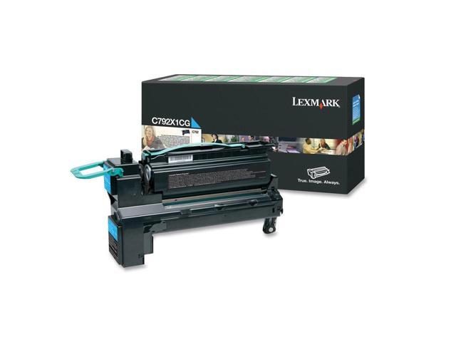 Lexmark C792X4CG Extra High Yield Return Program Toner Cartridge - Cyan