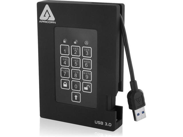 Apricorn Aegis Padlock Fortress 2 Tb Portable Hard Drive - 2.5' External - Black