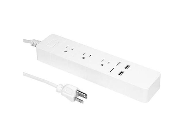 Aluratek (ASHPS05F) - Eco4life Wi-Fi Smart Power Strip with Surge Protection for Home and Office (3 x AC Outlets, 2 x USB Ports), iOS & Android