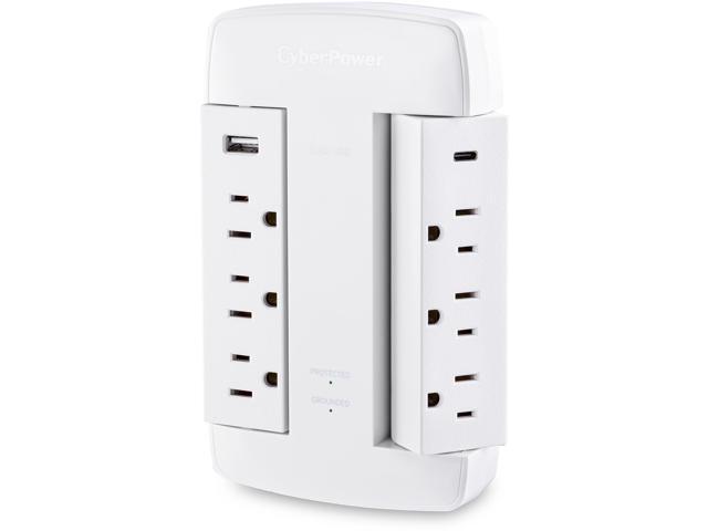 CyberPower Professional 6-Outlet Surge Suppressor/Protector - 6 x NEMA 5-15R, 3 x USB - 900 J - 125 V AC Input