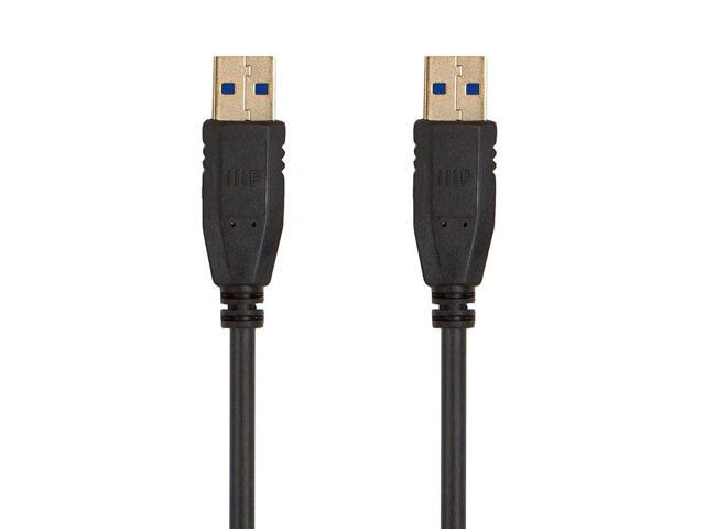 Monoprice USB 3.0 Type-A to Type-A Cable - 1.5 Feet - Black, For Data Transfer, Modems, Printers, Hard Drive Enclosures - Select Series