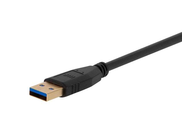 Monoprice USB 3.0 Type-A to Type-A Cable - 6 Feet - Black, For Data Transfer, Modems, Printers, Hard Drive Enclosures - Select Series