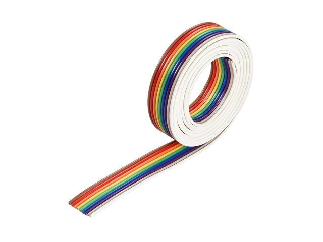 IDC Rainbow Wire Flat Ribbon Cable 9P 1.27mm Pitch 1meter/3.3ft Length