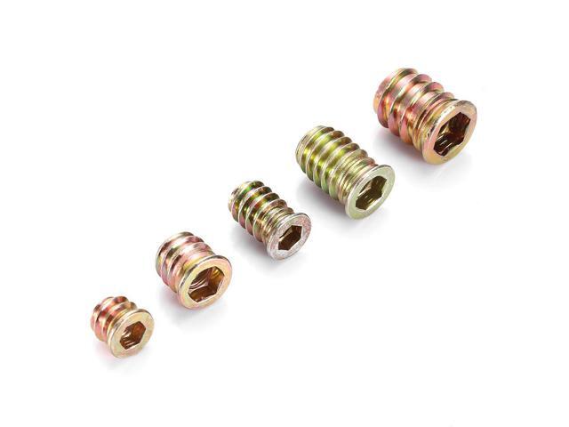 65Pcs Iron Inside Hex Drive Head Screws Insert Nuts Threaded for Home Use Hardware Tools