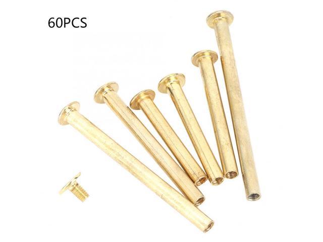 Plastic Screw 60pcs M5 Flat Head Picture Book Account Recipes Binding Rivets Screw DIY Craftmaking Rivet Set tornillos cabeza