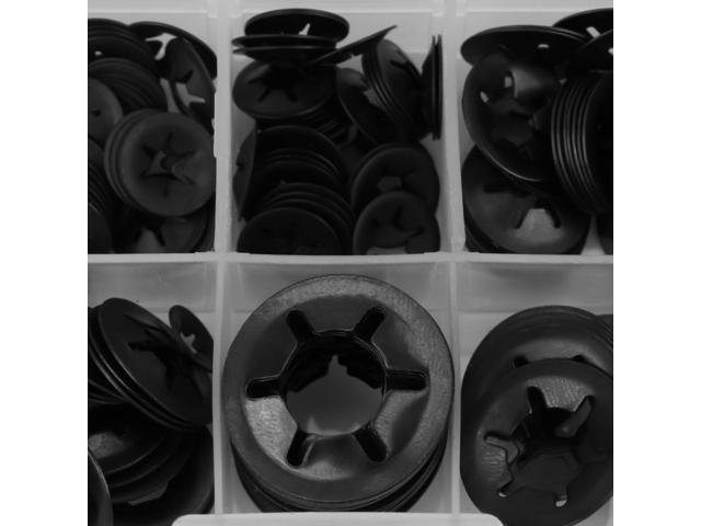 260pcs Manganese Steel Push On Washer Retaining Lock Washers Set 3/4/5/6/8/10/12mm Hardware Tools
