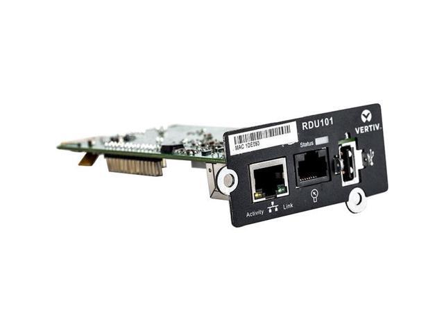 Vertiv Liebert RDU101 IntelliSlot - Network Card Remote Monitoring - Data Center Monitoring Adapter 10Mb LAN/100Mb LAN SNMP USB Port