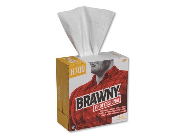 Georgia Pacific - GPC293-22 - Heavyweight HEF Disposable Shop Towels, 9x12.5, White, 176/Box, 10 Box/Crtn
