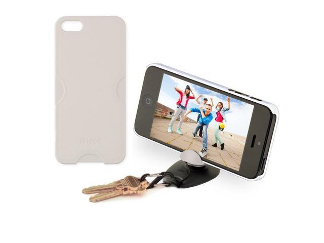 Tiltpod 4-in-1 Camera Tripod Phone Case Keychain Stand for iPhone 5 White