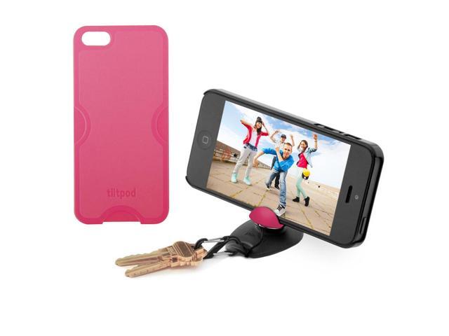 Tiltpod 4-in-1 Camera Tripod Phone Case Keychain Stand for iPhone 5 Pink