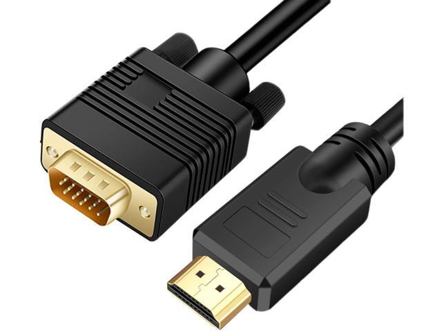 HDMI to VGA, Unidirectional Gold Plated HDMI to VGA Cable Compatible with Computer, PS3, PC, Monitor, Projector, HDTV, Raspberry Pi, Roku, Xbox,.
