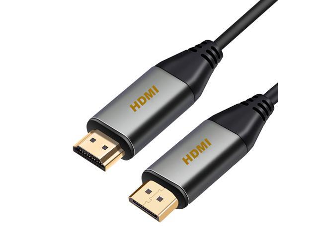 4K DP to HDMI Cable 60ft Uni-Directional cable adapter, support 4K@30Hz, 2K@60Hz, 1080P Full HD Compatible with Dell Monitor, Projector