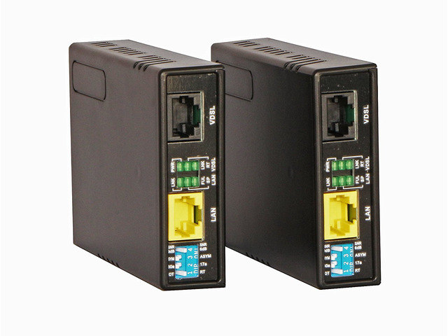 Ethernet Extender Kit (Pair 2pc) - Tupavco TEX-100 - Range up to 1 Mile/7000FT over Phone Copper Wire or CAT5/CAT6 Network Cable -VDSL2 Lan Booster...