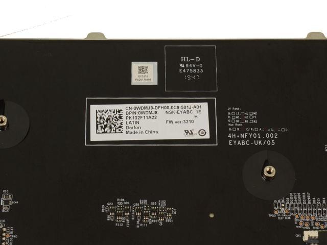 New SPANISH OEM Alienware Area-51m Backlit Laptop Keyboard Assembly WDMJ8