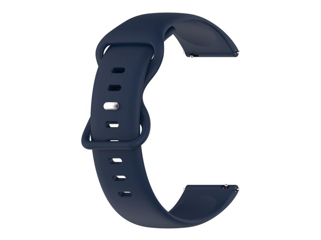 For Amazfit GTS 3 20mm Solid Color Silicone Watch Band For Amazfit GTS 3 (Navy Blue) Black