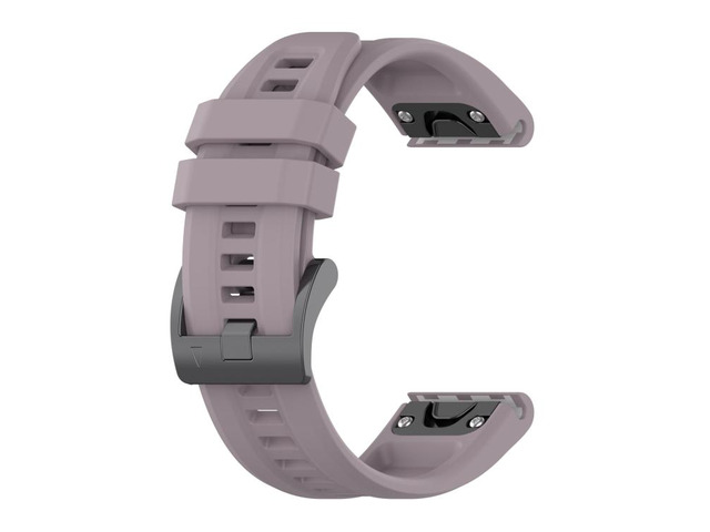 For Garmin Fenix 6 Pro 22mm Silicone Solid Color Watch Band For Garmin Fenix 6 Pro (Roland Purple)