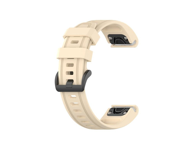 For Garmin Fenix 5S Pure Color Silicone Watch Band For Garmin Fenix 5S (Beige)